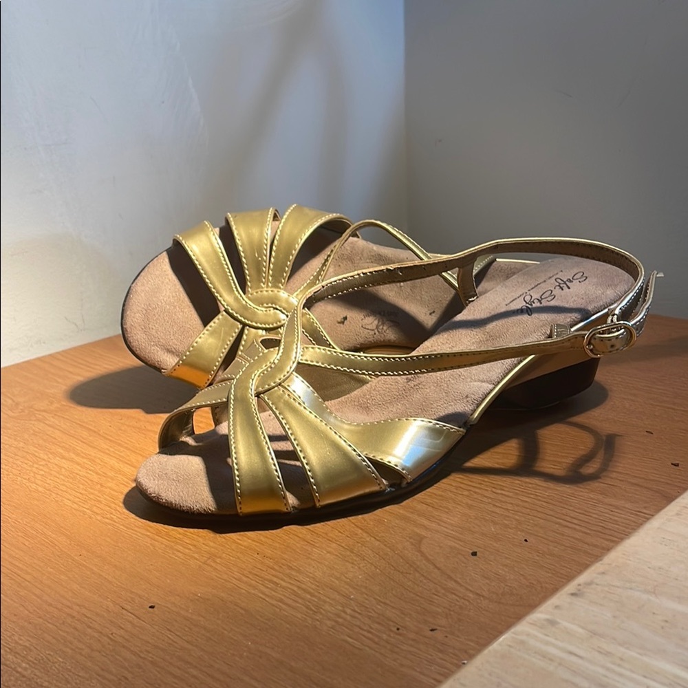 Gold Strappy Sandals